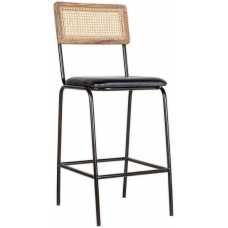 Nkuku Iswa Bar Chair - Aged Black