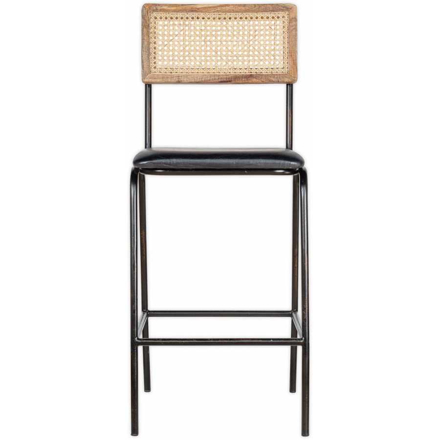 Nkuku Iswa Bar Chair - Aged Black