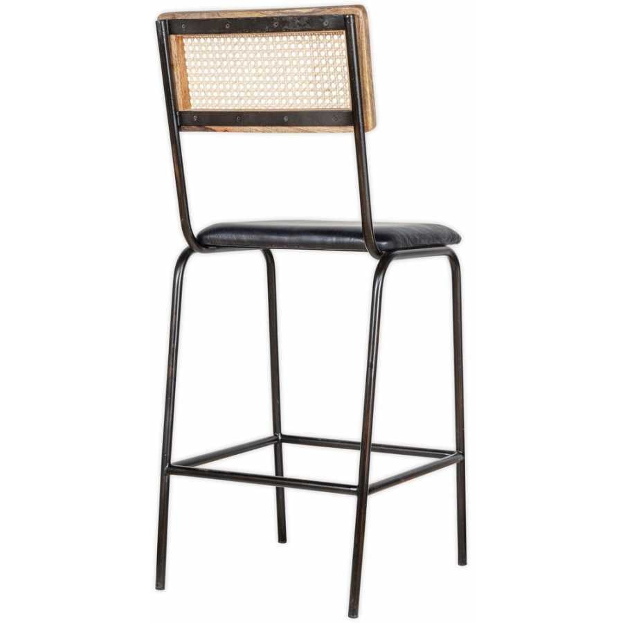 Nkuku Iswa Bar Chair - Aged Black