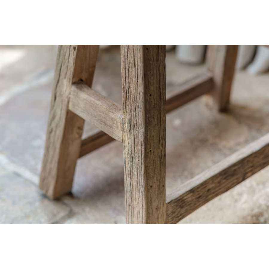 Nkuku Ibo Side Table & Low Stool - Natural