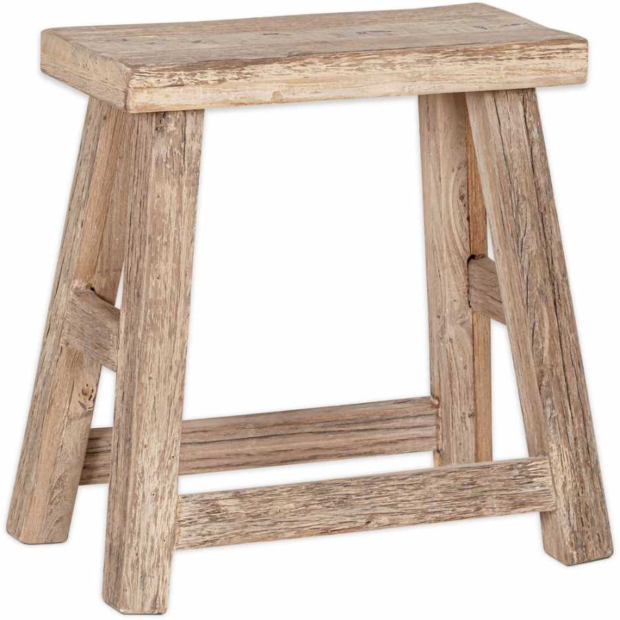 Nkuku Ibo Side Table & Low Stool - Natural