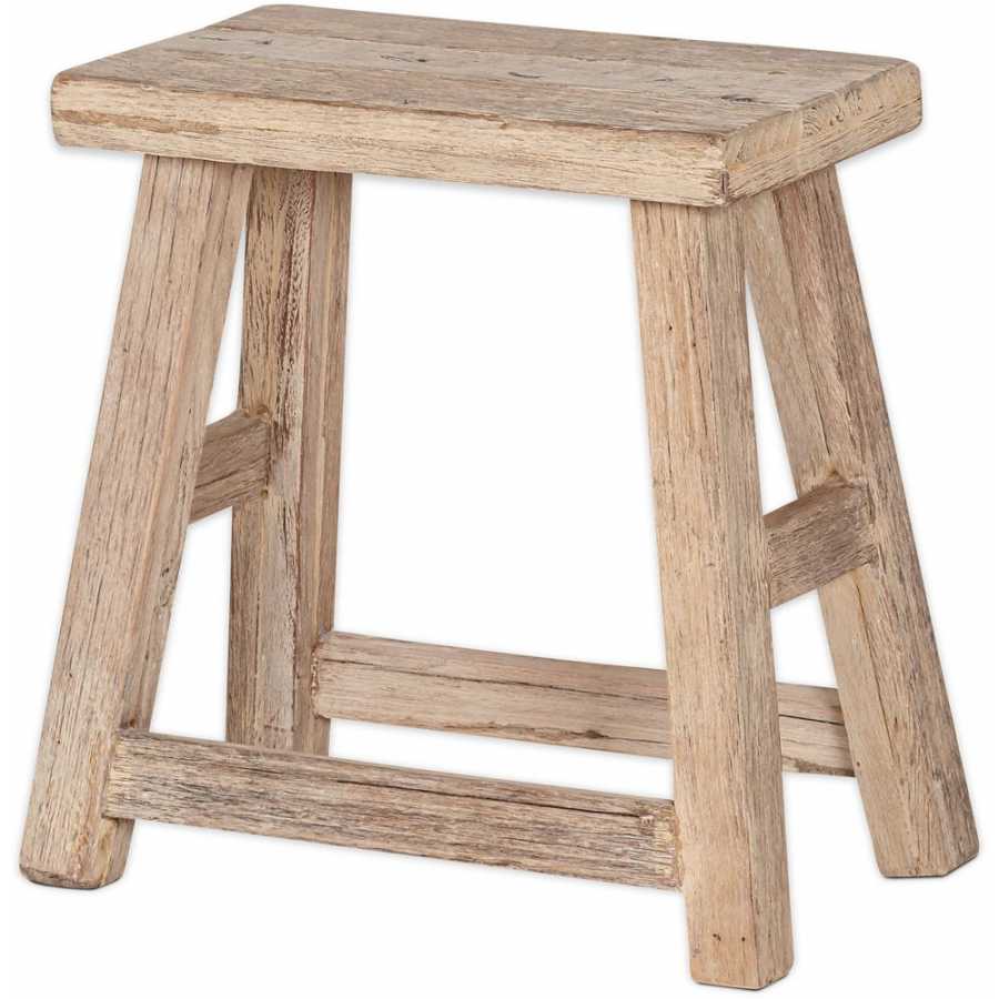 Nkuku Ibo Side Table & Low Stool - Natural