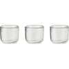 Nkuku Irda Tealight Holders - Set of 3 - Clear