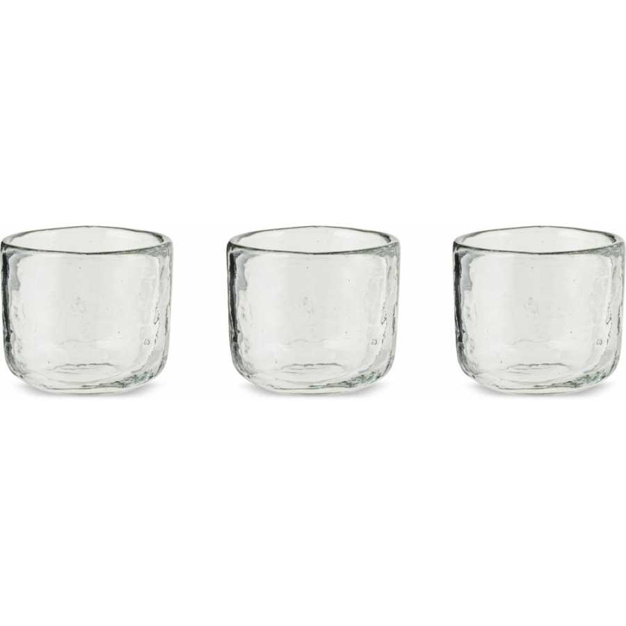 Nkuku Irda Tealight Holders - Set of 3 - Clear