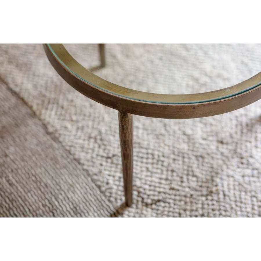 Nkuku Jiya Nest of Coffee Tables - Set of 2 - Brass