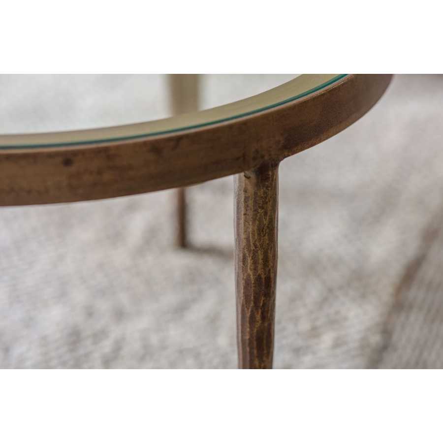 Nkuku Jiya Nest of Coffee Tables - Set of 2 - Brass