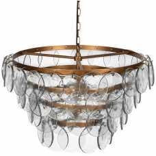 Nkuku Kagitha Chandelier - Antique Brass