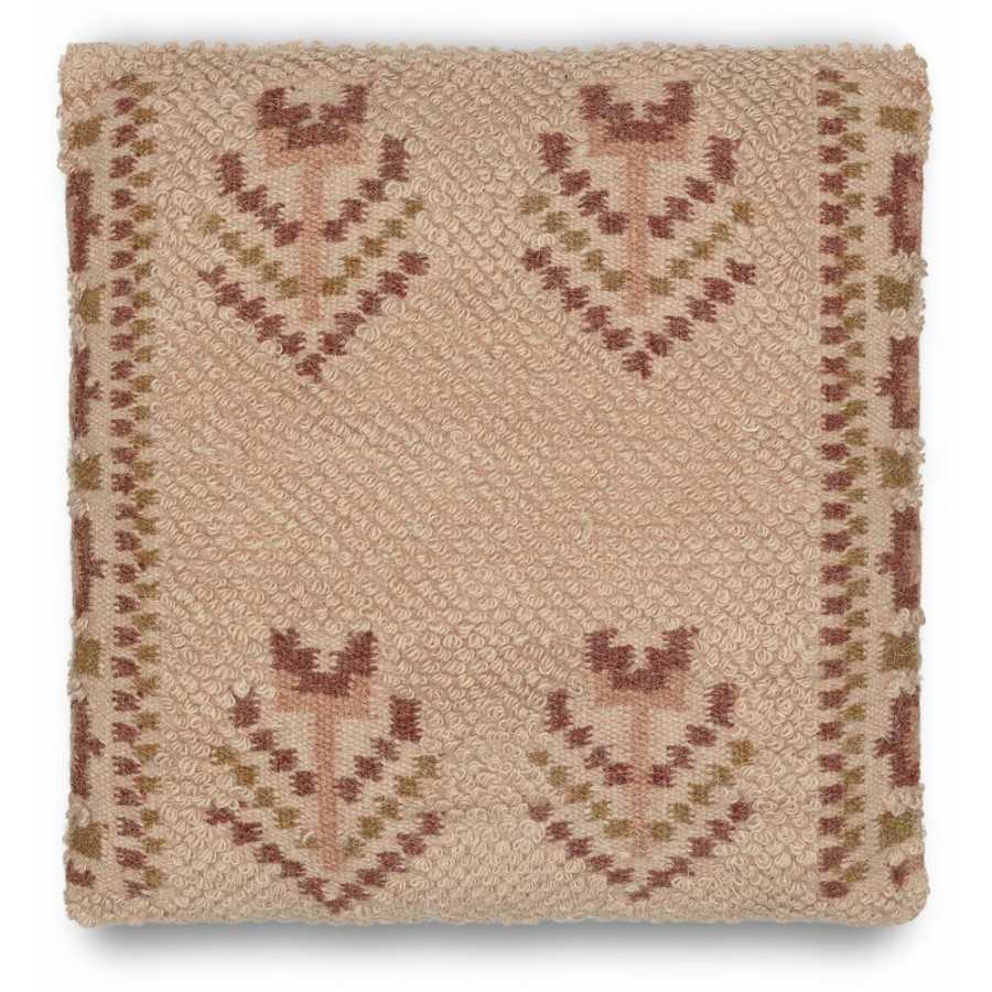 Nkuku Kandy Square Cushion Cover - Dusty Pink