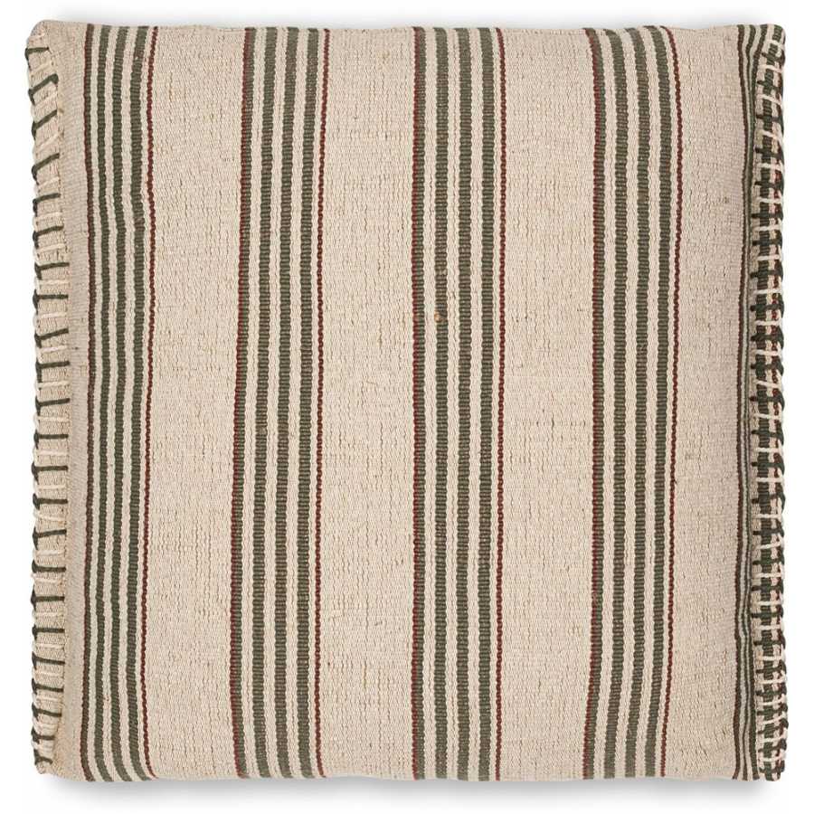 Nkuku Kaia Cushion Cover - Rich Green & Rust