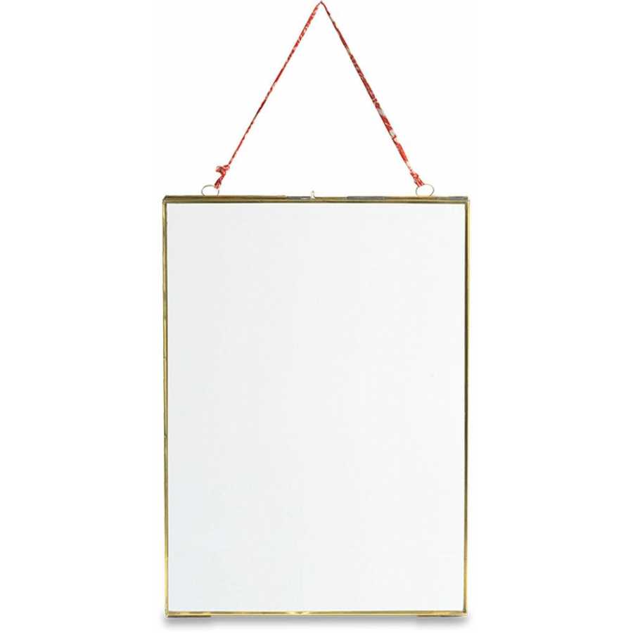 Nkuku Kiko Rectangular Wall Frame - Antique Brass - Extra Small