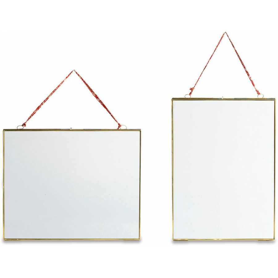 Nkuku Kiko Rectangular Wall Frame - Antique Brass - Extra Small