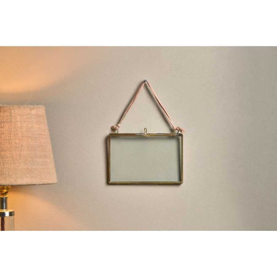 Nkuku Kiko Rectangular Wall Frame - Antique Brass - Small