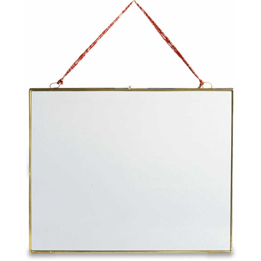 Nkuku Kiko Rectangular Wall Frame - Antique Brass - Small