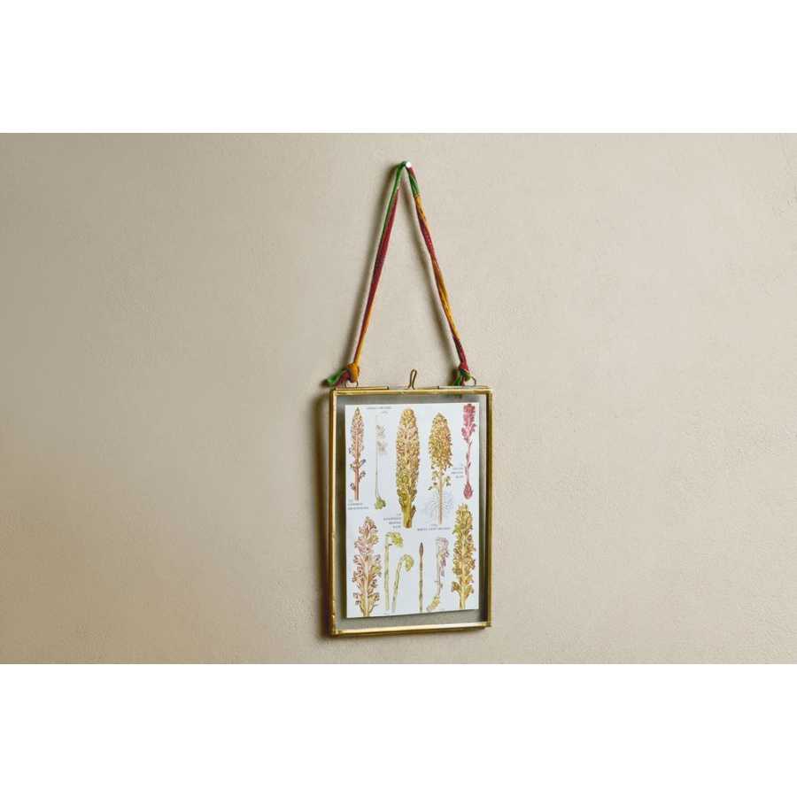 Nkuku Kiko Rectangular Wall Frame - Antique Brass - Medium