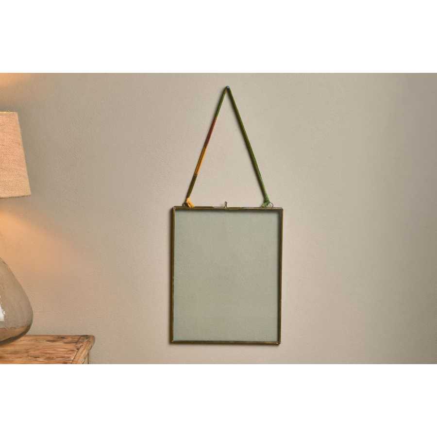 Nkuku Kiko Rectangular Wall Frame - Antique Brass - Large