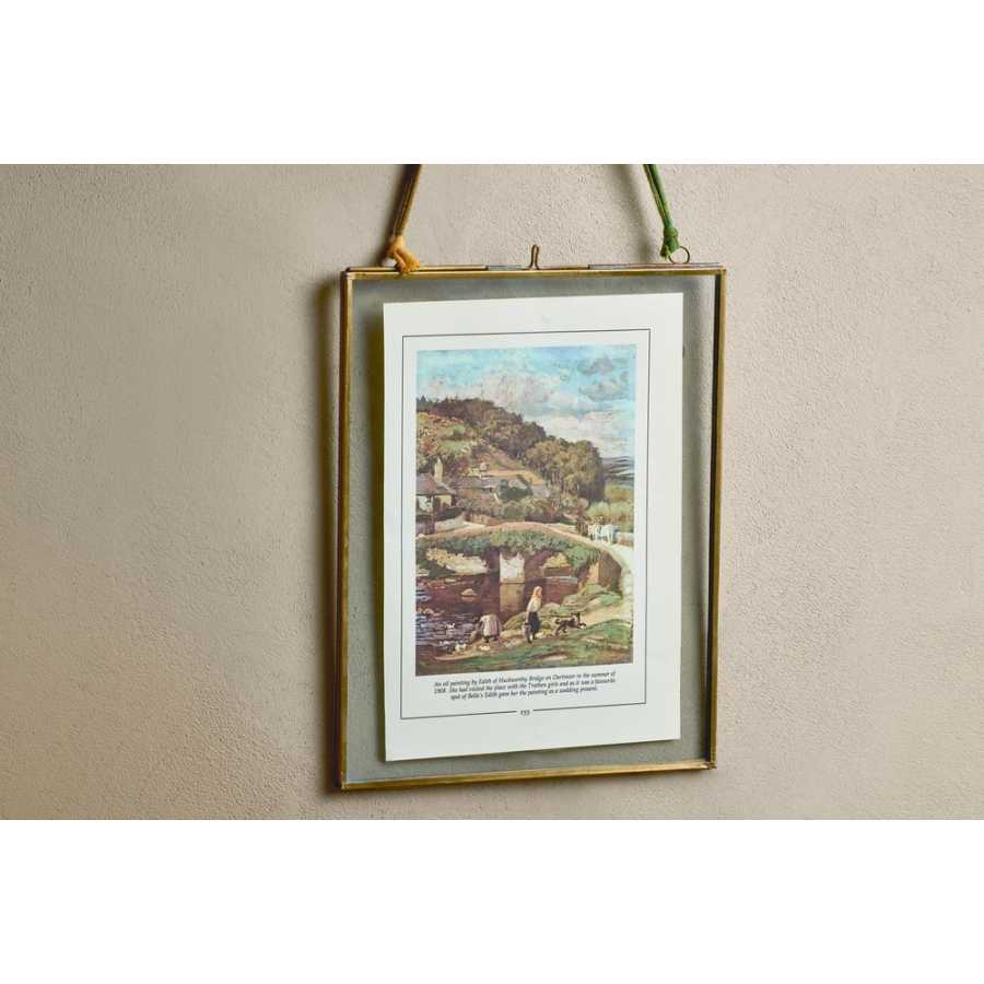 Nkuku Kiko Rectangular Wall Frame - Antique Brass - Large