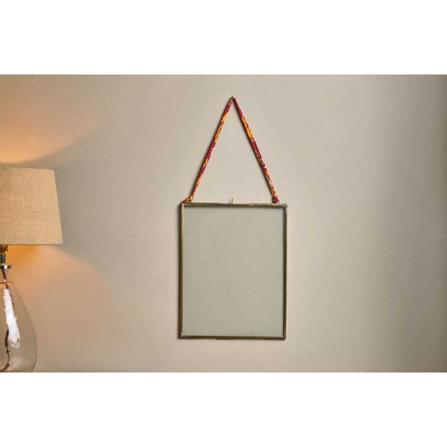 Nkuku Kiko Rectangular Wall Frame - Antique Brass - Extra Large