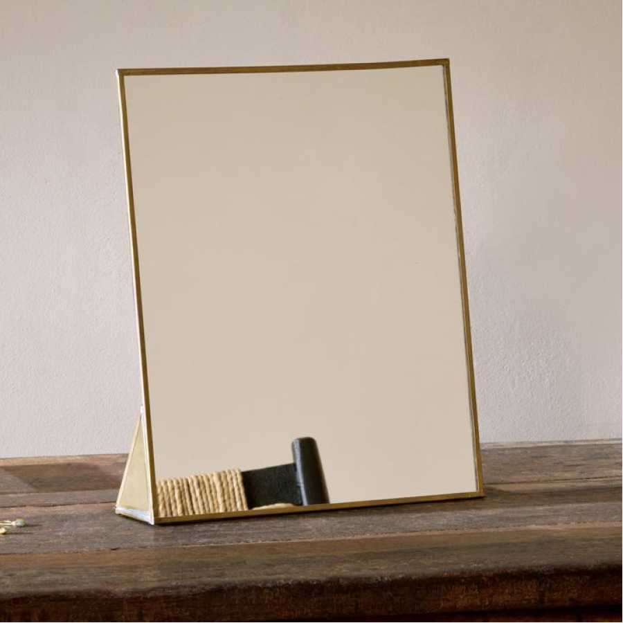 Nkuku Kiko Vanity Mirror - Antique Brass