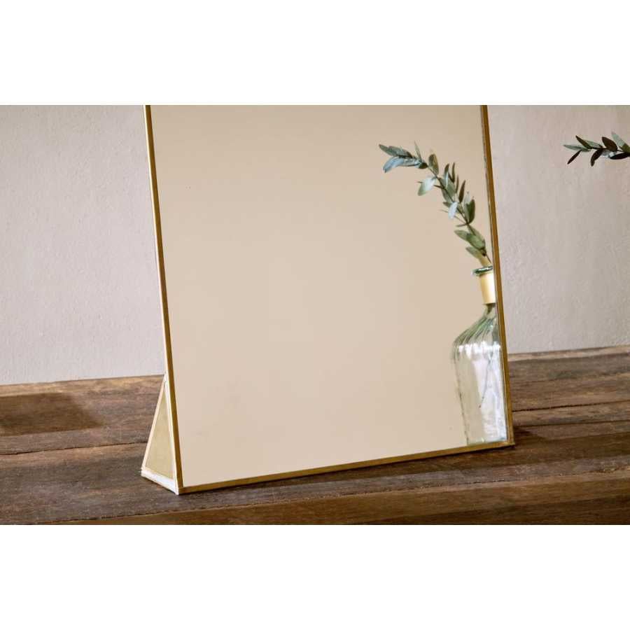 Nkuku Kiko Vanity Mirror - Antique Brass