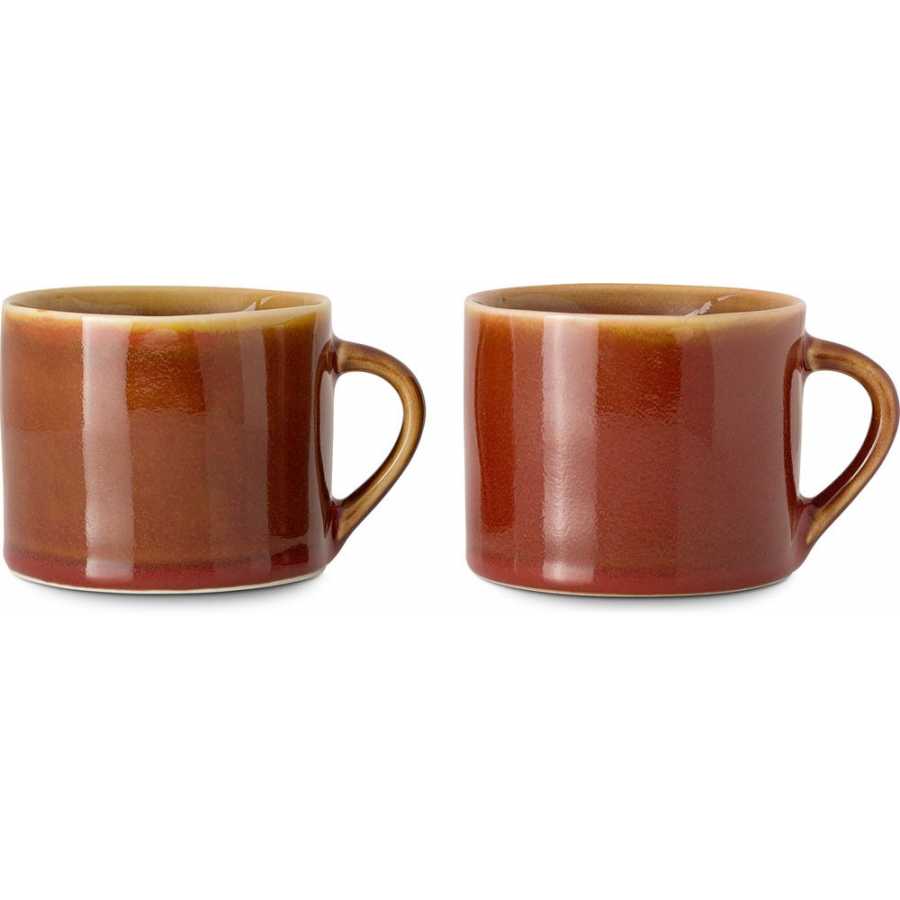 Nkuku Kalini Mugs - Set of 2 - Amber - Small