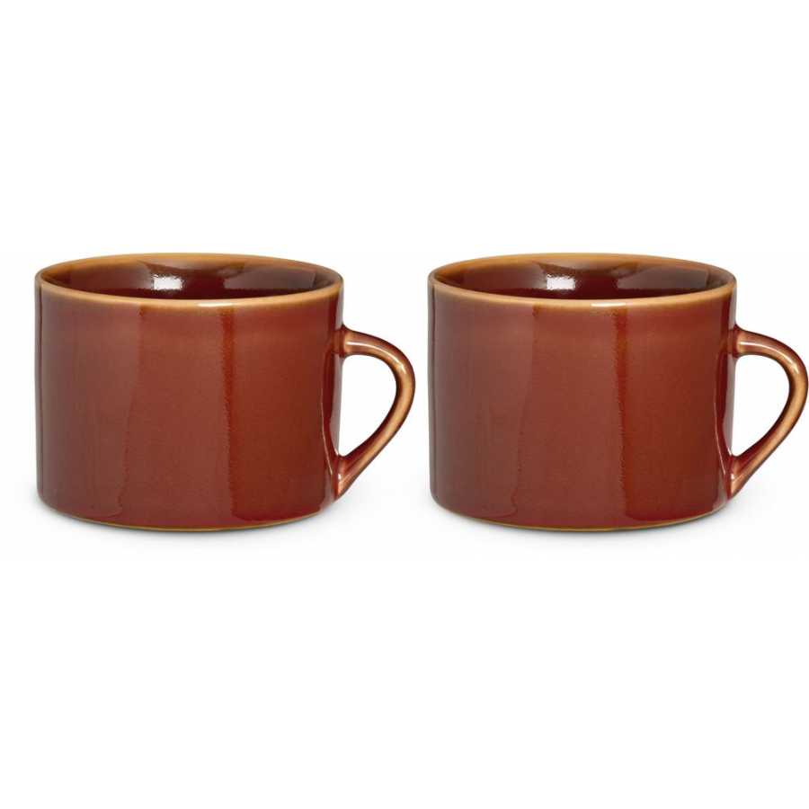 Nkuku Kalini Mugs - Set of 2 - Amber - Large