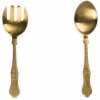 Nkuku Khana Salad Servers - Set of 2 - Brushed Gold