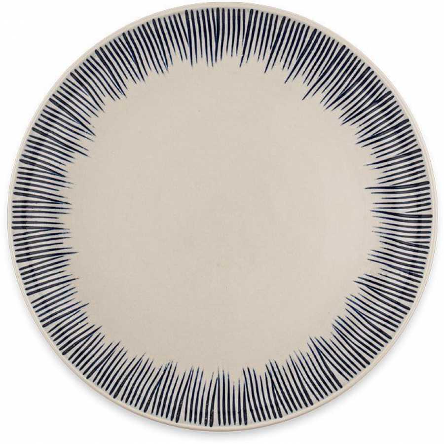 Nkuku Karuma Dinner Set - Set of 12 - Blue & White