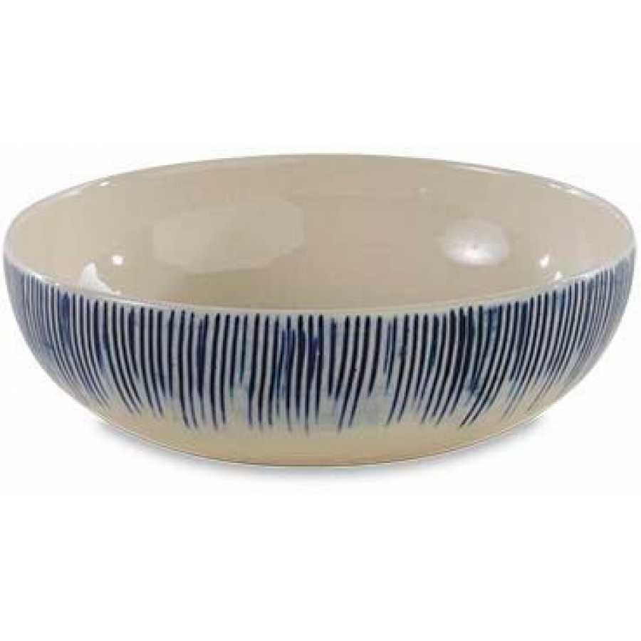 Nkuku Karuma Dinner Set - Set of 12 - Blue & White