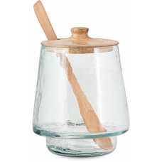 Nkuku Kali Tall Storage Jar - Natural & Clear