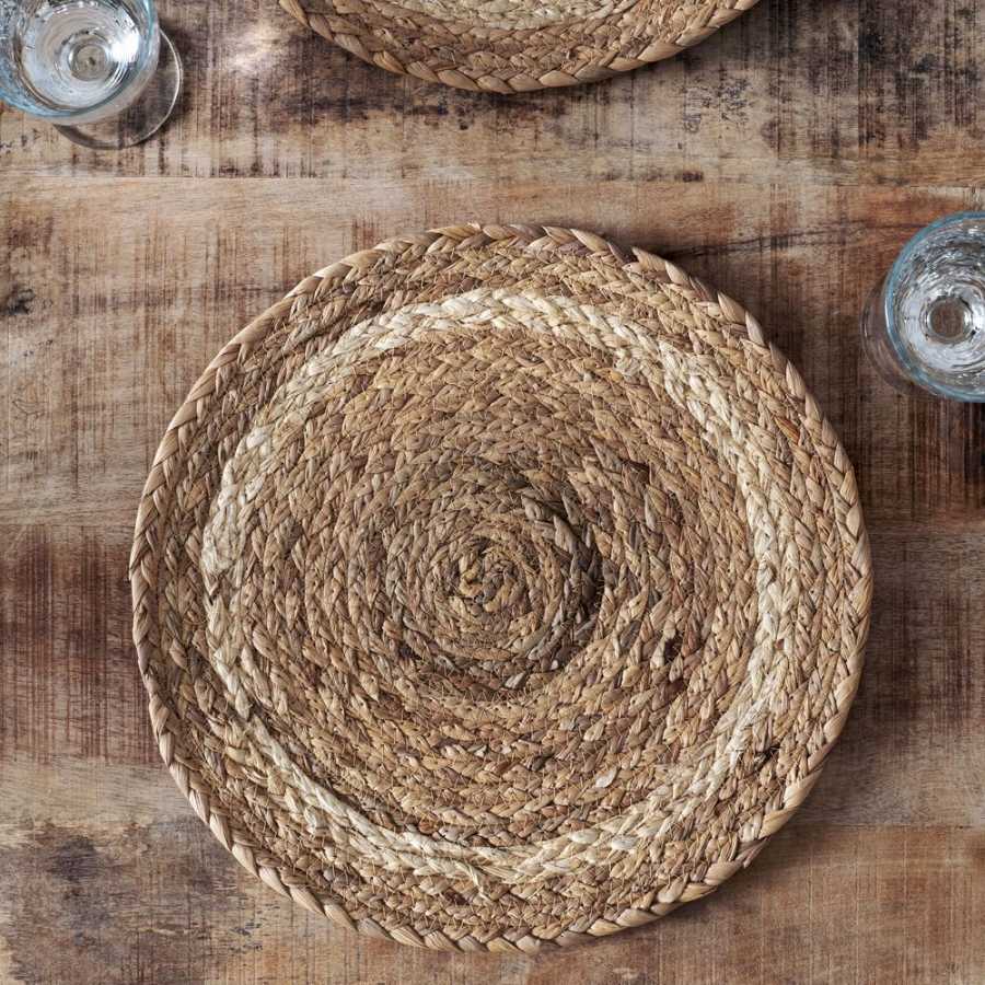 Nkuku Lam Round Placemats - Set of 4 - Natural