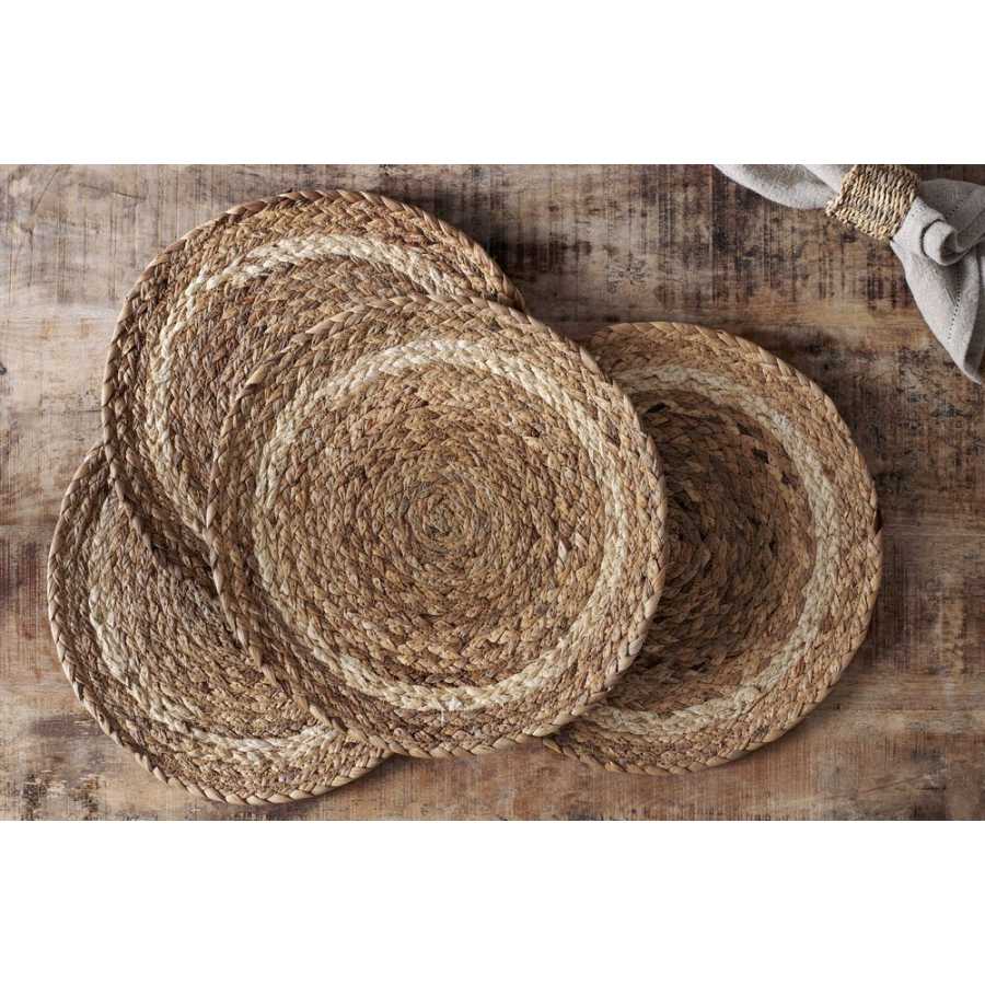 Nkuku Lam Round Placemats - Set of 4 - Natural