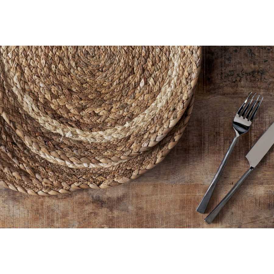 Nkuku Lam Round Placemats - Set of 4 - Natural