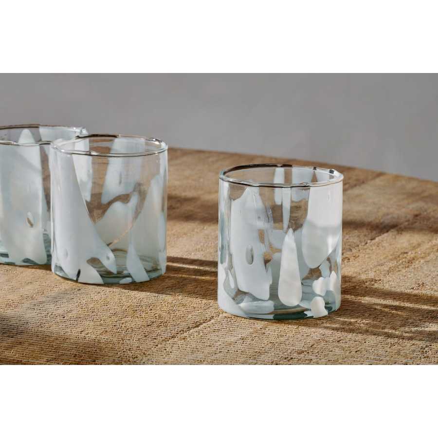 Nkuku Lohara Tumbler Glasses - Set of 4 - White