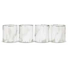 Nkuku Lohara Tumbler Glasses - Set of 4 - White