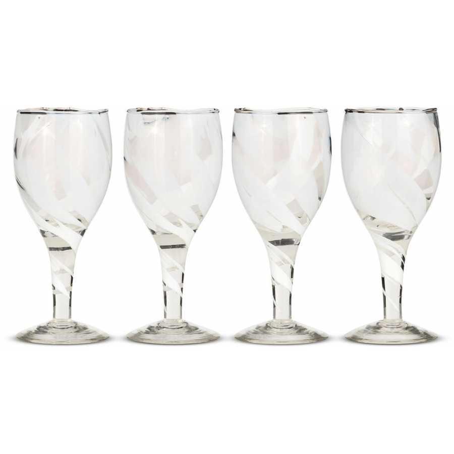 Nkuku Lohara Wine Glasses - Set of 4 - White