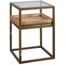 Nkuku Luzon Side Table - Brass