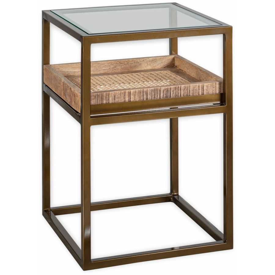 Nkuku Luzon Side Table - Brass