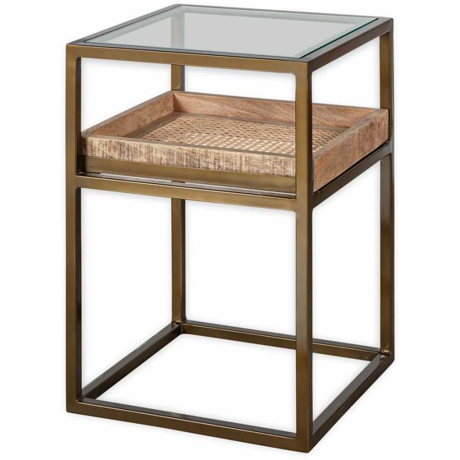 Nkuku Luzon Side Table - Brass