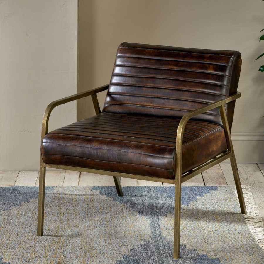 Nkuku Mirai Lounge Chair - Chocolate Brown