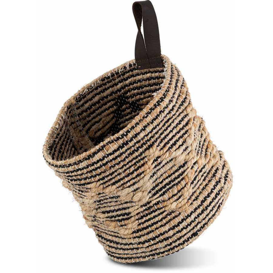 Nkuku Mannu Hanging Basket - Natural & Black - Large