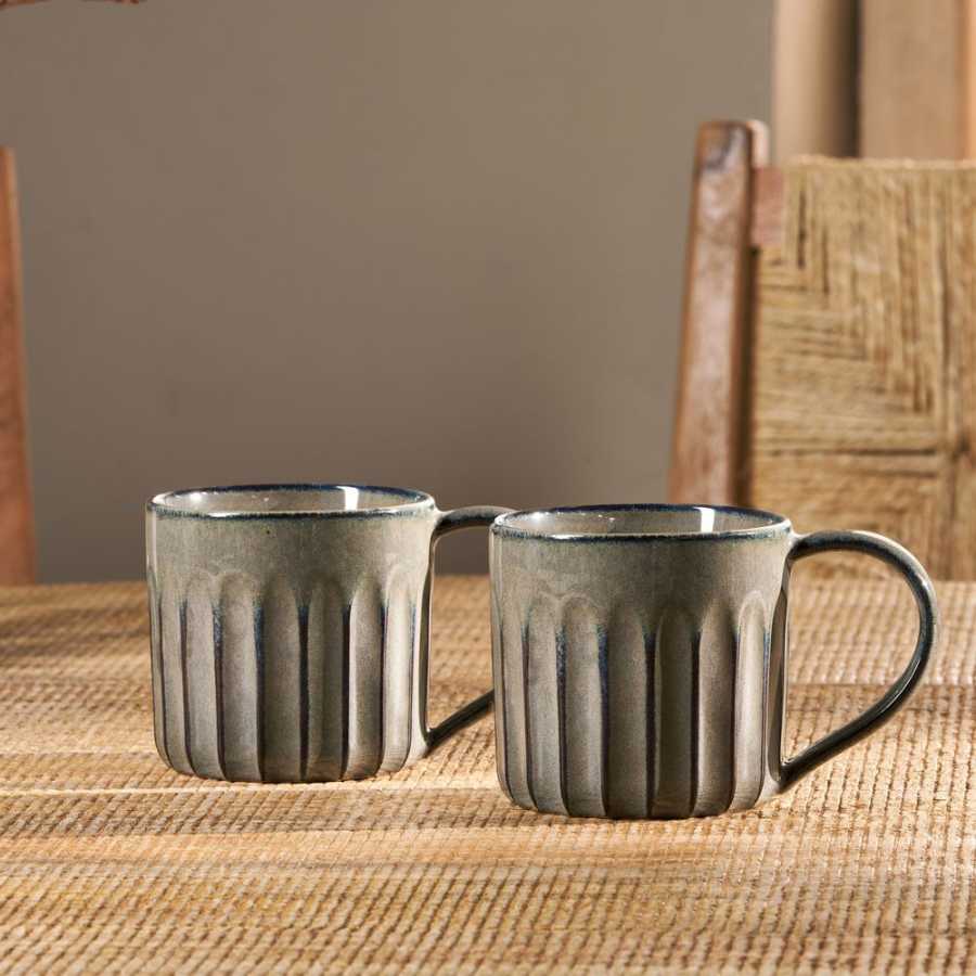 Nkuku Moda Mugs - Set of 2 - Pewter