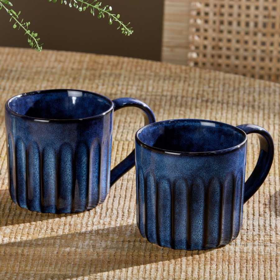 Nkuku Moda Mugs - Set of 2 - Deep Blue