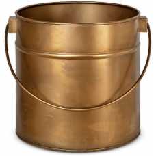 Nkuku Mosat Fireside Bucket - Antique Brass