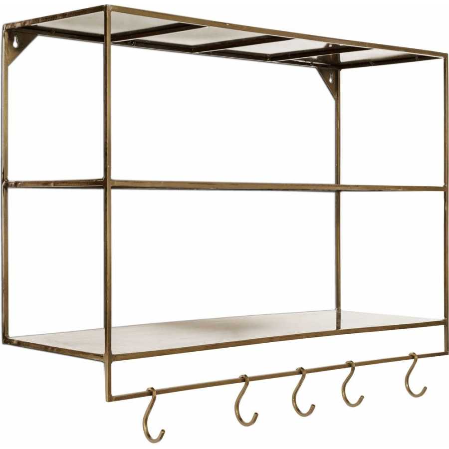 Nkuku Meghana Wall Shelf - Brass