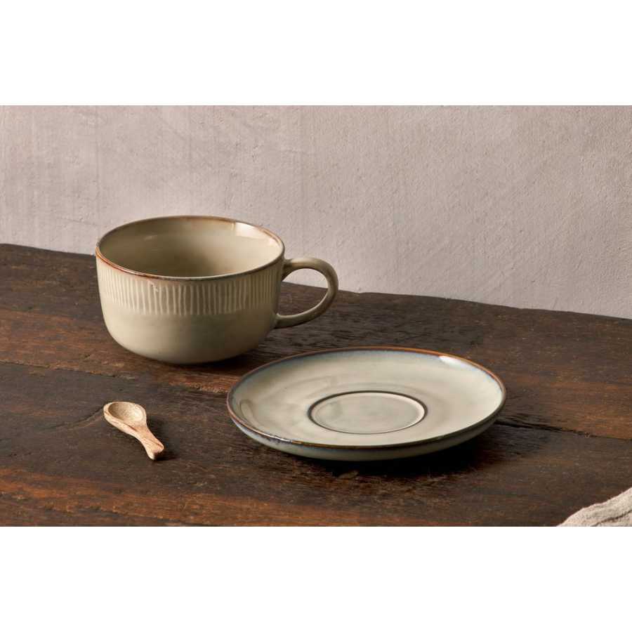 Nkuku Malia Tea Cup & Saucer - Cream