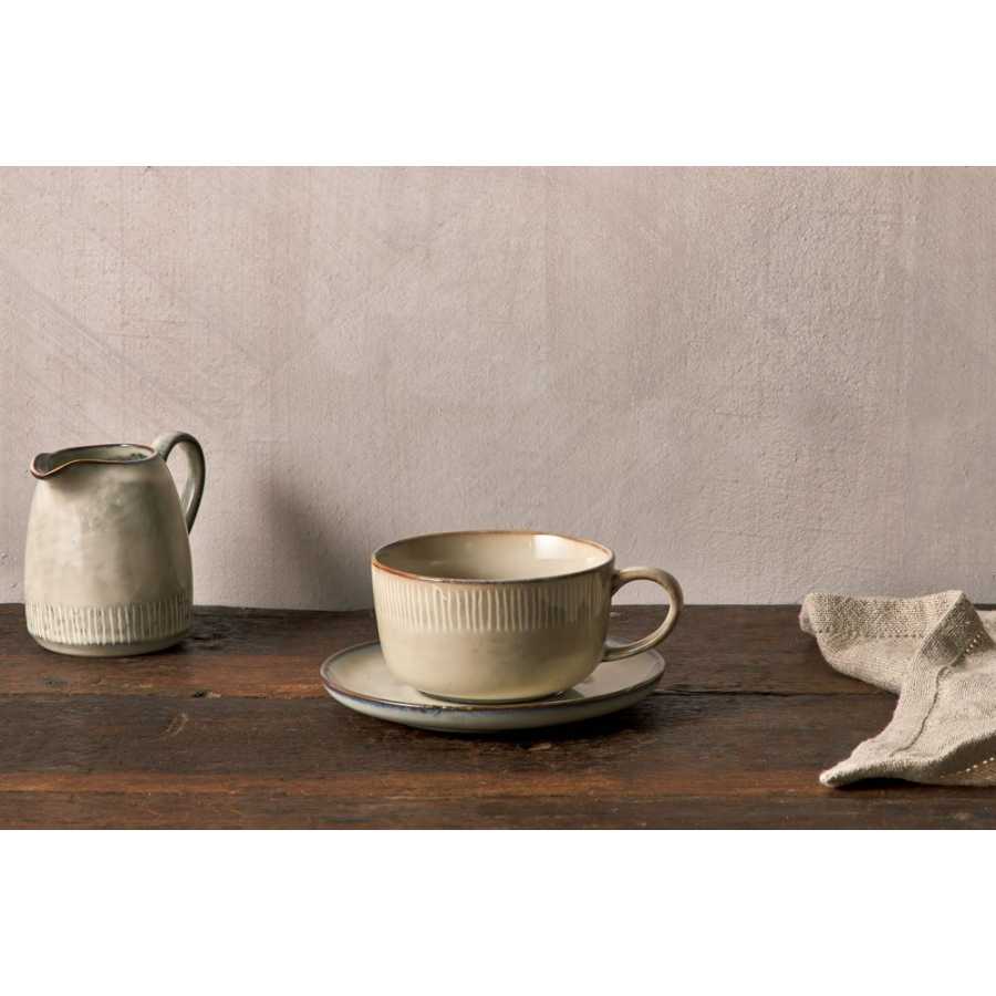 Nkuku Malia Tea Cup & Saucer - Cream