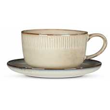 Nkuku Malia Tea Cup & Saucer - Cream