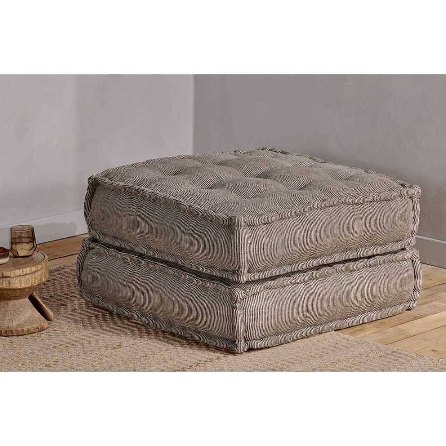 Nkuku Nadeeka Footstool Module - Soft Grey