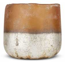 Nkuku Ngolo Tealight Holder - Amber