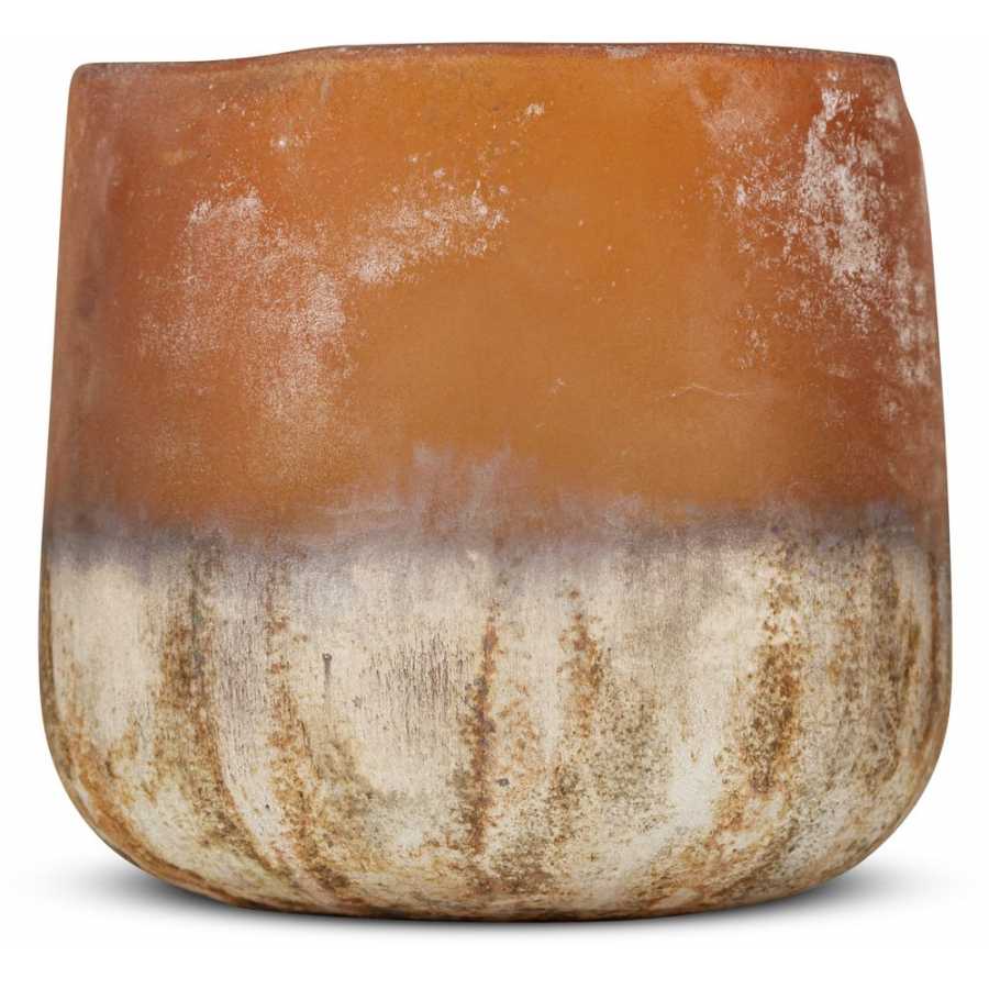 Nkuku Ngolo Tealight Holder - Amber - Medium